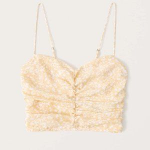Abercrombie NWOT Faux Silk Ruched Cami